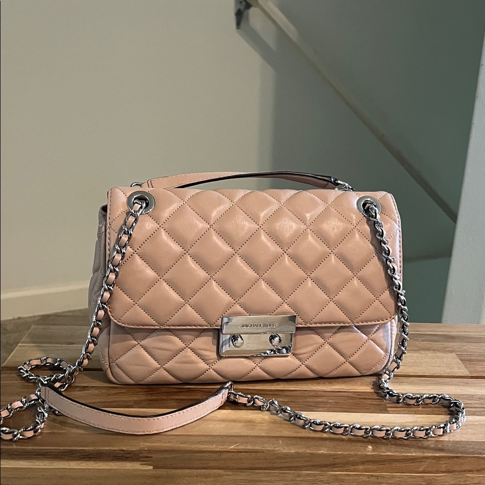 Michael Kors Blush Quilted Crossbody Bag